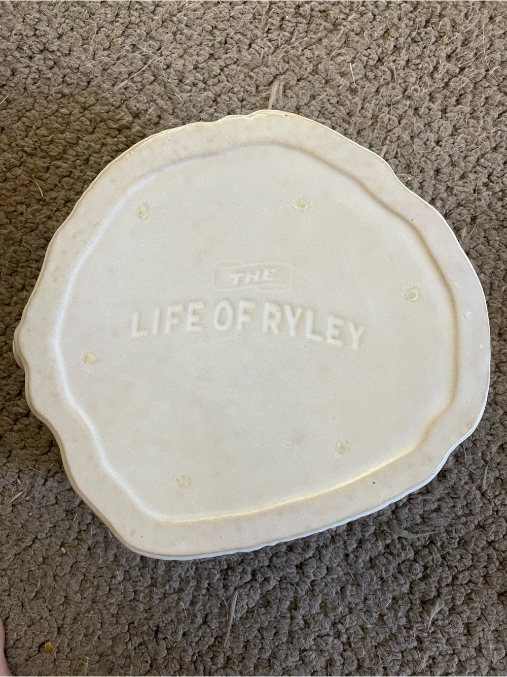 Ceramic Dog Bowl in Cream white- The Life of Ryley